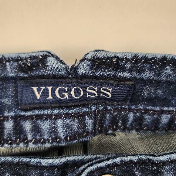 Vigoss Jeans Womens 11/12 Blue Chelsea Slim Bootcut Denim (33x32) - Picture 4 of 11